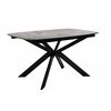 Стол DikLine BK140 Керамика Italian Grey (глянец серый)/подстолье черное/опоры черные | Интернет магазин мебели и декора LifeDekor