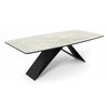 Стол DikLine SKY220 Керамика Ostra Bianco (мрамор глянец белый)/подстолье черное/опоры черные (2 уп.) | Интернет магазин мебели и декора LifeDekor