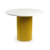 Стол деревянный Барел 110 белый / золото | Интернет магазин мебели и декора LifeDekor