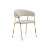 Стул на металлокаркасе Kamelia бежевый / золотой | Интернет магазин мебели и декора LifeDekor