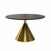 Стол круглый AXIS 120, шпон / опора золото | Интернет магазин мебели и декора LifeDekor