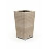 "Капучино" кашпо для цветов плетеное из искусственного ротанга, цвет бежевый | Интернет магазин мебели и декора LifeDekor