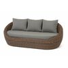 "Барселона" диван из искусственного ротанга трехместный, цвет коричневый | Интернет магазин мебели и декора LifeDekor