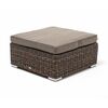 "Лунго" плетеная оттоманка с подушкой (гиацинт), цвет коричневый | Интернет магазин мебели и декора LifeDekor