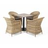 "Каффе" обеденная группа на 4 персоны, стулья соломенные | Интернет магазин мебели и декора LifeDekor
