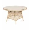 "Эспрессо" плетеный круглый стол, диаметр 118 см, цвет соломенный | Интернет магазин мебели и декора LifeDekor