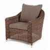 "Кон Панна" кресло из искусственного ротанга, цвет коричневый | Интернет магазин мебели и декора LifeDekor