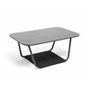 "Гранада" журнальный стол 90х60см из HPL, цвет "серый гранит", каркас темно-серый (RAL7024) муар, роуп темно-серый круглый | Интернет магазин мебели и декора LifeDekor