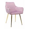 Стул CATALINA велюр сиреневый, каркас золото | Интернет магазин мебели и декора LifeDekor