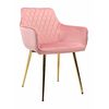 Стул CATALINA велюр розовый, каркас золото | Интернет магазин мебели и декора LifeDekor