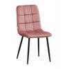 Стул LUCAS велюр пыльно-розовый, каркас круглый черный | Интернет магазин мебели и декора LifeDekor