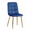Стул LUCAS велюр сапфир, каркас круглый золотой | Интернет магазин мебели и декора LifeDekor