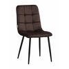 Стул LUCAS велюр шоколад, каркас круглый черный | Интернет магазин мебели и декора LifeDekor