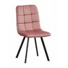Стул LUCAS велюр пыльно-розовый, каркас квадрат черный | Интернет магазин мебели и декора LifeDekor