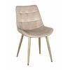 Стул RICHARD велюр бежевый, каркас шампань | Интернет магазин мебели и декора LifeDekor