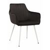 Стул GRATTA велюр черный, каркас белый | Интернет магазин мебели и декора LifeDekor