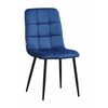 Стул LUCAS велюр сапфир, каркас круглый черный | Интернет магазин мебели и декора LifeDekor