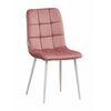 Стул LUCAS велюр пыльно-розовый, каркас круглый белый | Интернет магазин мебели и декора LifeDekor
