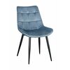 Стул RICHARD велюр синий камень, каркас черный | Интернет магазин мебели и декора LifeDekor