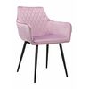 Стул CATALINA велюр сиреневый, каркас черный | Интернет магазин мебели и декора LifeDekor
