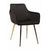 Стул GRATTA велюр черный, каркас золото | Интернет магазин мебели и декора LifeDekor