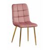Стул LUCAS велюр пудрово-розовый, каркас круглый золотой | Интернет магазин мебели и декора LifeDekor