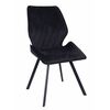 Стул OSTIN 180 велюр черный, каркас квадрат черный | Интернет магазин мебели и декора LifeDekor