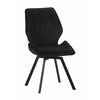 Стул OSTIN велюр черный, каркас квадрат черный | Интернет магазин мебели и декора LifeDekor