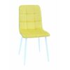 Стул LUCAS велюр желтый, каркас круглый белый | Интернет магазин мебели и декора LifeDekor