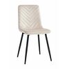 Стул BIANCA велюр бежевый, каркас черный | Интернет магазин мебели и декора LifeDekor
