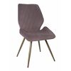 Стул OSTIN 180 велюр мокко, каркас круглый бронза | Интернет магазин мебели и декора LifeDekor