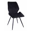 Стул OSTIN 360 велюр черный, каркас круглый черный | Интернет магазин мебели и декора LifeDekor