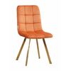 Стул LUCAS велюр терракотовый, каркас квадрат золото | Интернет магазин мебели и декора LifeDekor