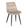 Стул RICHARD велюр бежевый, каркас черный | Интернет магазин мебели и декора LifeDekor