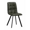 Стул LUCAS экокожа зеленый, каркас квадрат черный | Интернет магазин мебели и декора LifeDekor