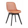 Стул пластиковый GRACE SOFT оранжевый / ноги черные | Интернет магазин мебели и декора LifeDekor