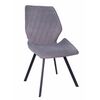 Стул OSTIN 360 велюр серый, каркас квадрат черный | Интернет магазин мебели и декора LifeDekor