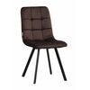 Стул LUCAS велюр шоколад, каркас квадрат черный | Интернет магазин мебели и декора LifeDekor