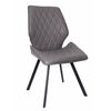 Стул OSTIN 360 экокожа серый, каркас квадрат черный | Интернет магазин мебели и декора LifeDekor