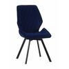 Стул OSTIN велюр синий, каркас квадрат черный | Интернет магазин мебели и декора LifeDekor
