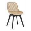 Стул пластиковый GRACE бежевый / ноги черные | Интернет магазин мебели и декора LifeDekor