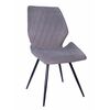 Стул OSTIN 360 велюр серый, каркас круглый черный | Интернет магазин мебели и декора LifeDekor