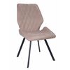 Стул OSTIN 180 велюр серо-бежевый, каркас квадрат черный | Интернет магазин мебели и декора LifeDekor