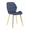 Стул LOLA велюр темно-синий, каркас золото | Интернет магазин мебели и декора LifeDekor