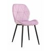 Стул BATT велюр сиреневый, каркас черный | Интернет магазин мебели и декора LifeDekor