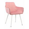 Стул CATALINA велюр розовый, каркас белый | Интернет магазин мебели и декора LifeDekor