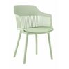 Стул пластиковый BETTY c подушкой зеленый | Интернет магазин мебели и декора LifeDekor