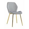 Стул MOLLY велюр серо-голубой, каркас золото | Интернет магазин мебели и декора LifeDekor