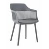 Стул пластиковый BETTY c подушкой серый | Интернет магазин мебели и декора LifeDekor