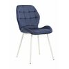Стул LOLA велюр темно-синий, каркас белый | Интернет магазин мебели и декора LifeDekor